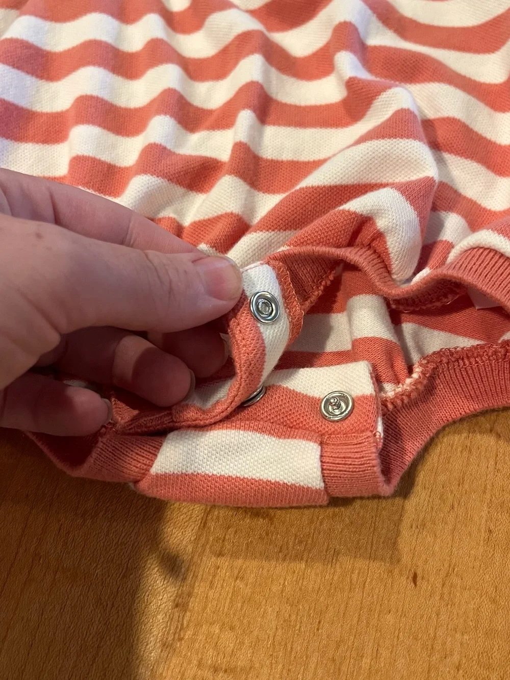 Old Navy Pink and White Striped Polo Bubble One-Piece